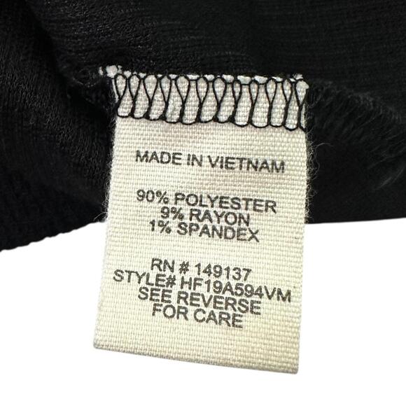 Fashion On Earth Black Ribbed V-neck Cardigan Women's Top Size Small NWT 72-29-2 - Picture 4 of 6